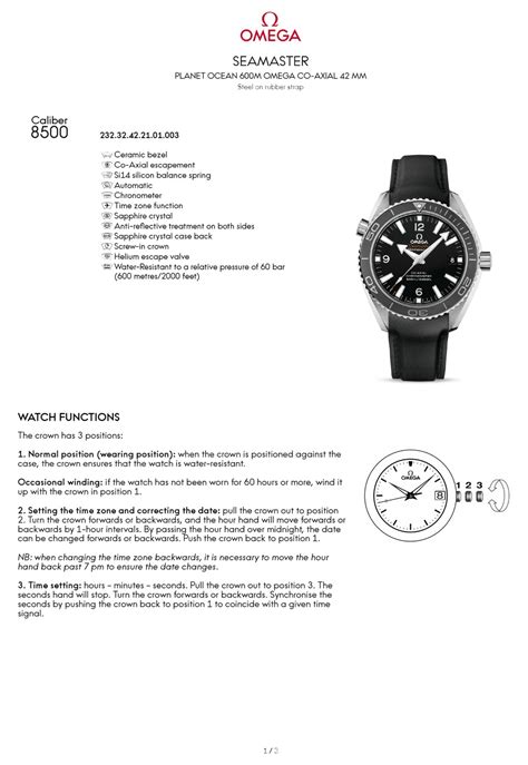 omega seamaster service manual|Omega Seamaster instruction manual.